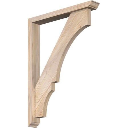 Ekena Millwork Balboa Traditional Smooth Bracket w/ Offset Brace, Douglas Fir, 3 1/2"W x 24"D x 32"H BKT0402X24X32BOA01SDF